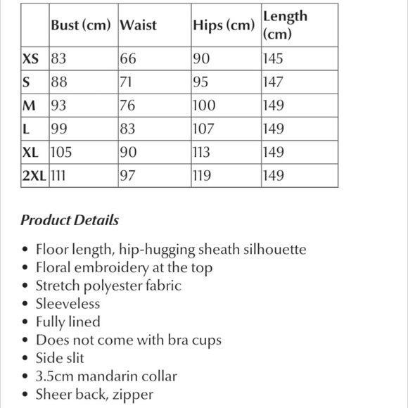 East Meets Dress Marilyn qipao, XL - Picture 2 of 5